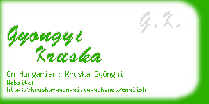 gyongyi kruska business card